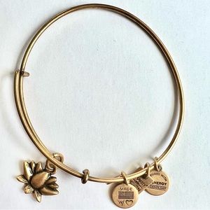 Alex and Ani Lotus Charm Bangle